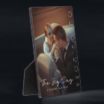 Personalized Wedding Photo Plaque | The Big Day<br><div class="desc">Celebrate your wedding memories with our Personalized Wedding Photo Plaque, beautifully adorned with 'The Big Day' in a modern script design. This elegant plaque features a custom photo of the couple, making it a cherished keepsake and an ideal wedding or anniversary gift. Made with high-quality materials, this plaque adds a...</div>