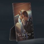 Personalized Wedding Photo Plaque | The Big Day<br><div class="desc">Celebrate your wedding memories with our Personalized Wedding Photo Plaque, beautifully adorned with 'The Big Day' in a modern script design. This elegant plaque features a custom photo of the couple, making it a cherished keepsake and an ideal wedding or anniversary gift. Made with high-quality materials, this plaque adds a...</div>