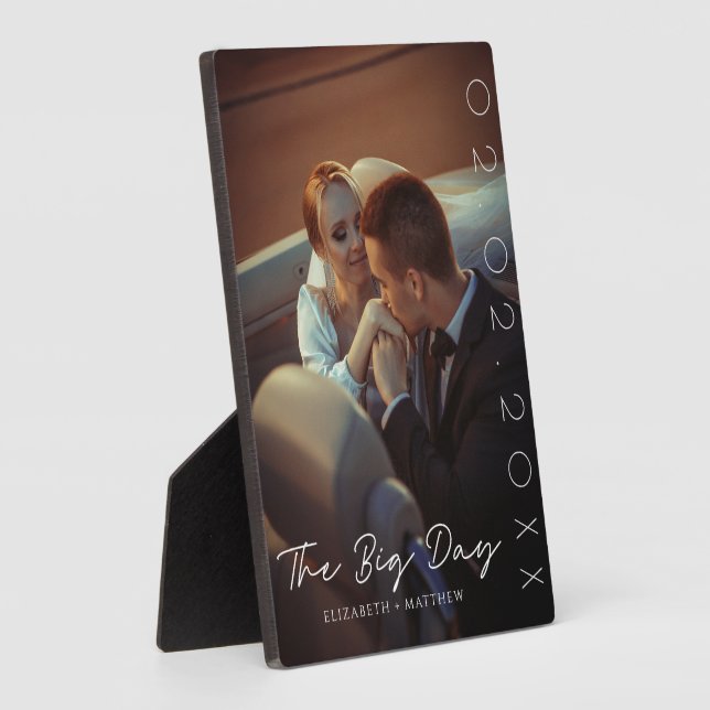 Personalized Wedding Photo Plaque | The Big Day (Side)