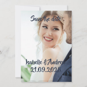 personalized wedding photo Save the Date Card