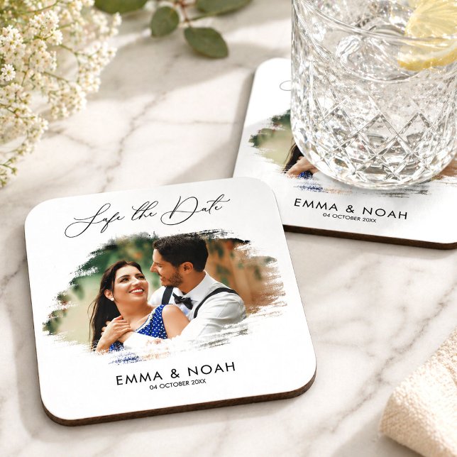 Personalized Wedding Photo Save the Date Custom Beverage Coaster (Personalized Wedding Photo Save the Date Custom Beverage Coaster, Custom Wedding Gift)