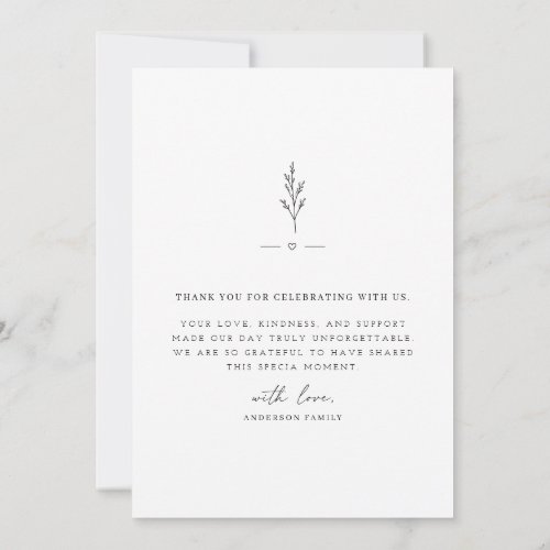 Personalized Wedding Photo Thank You Card