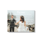Personalized Wedding Photo & Vows Canvas Print