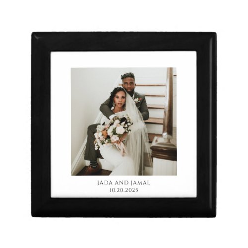 Personalized Wedding Photo Wood Keepsake Box