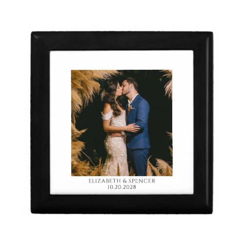 Personalized Wedding Photo Wood Keepsake Box