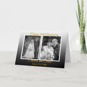 Personalized Wedding Photos 50th Anniversary Card
