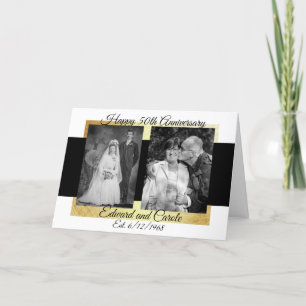 Personalized Wedding Photos 50th Anniversary Card