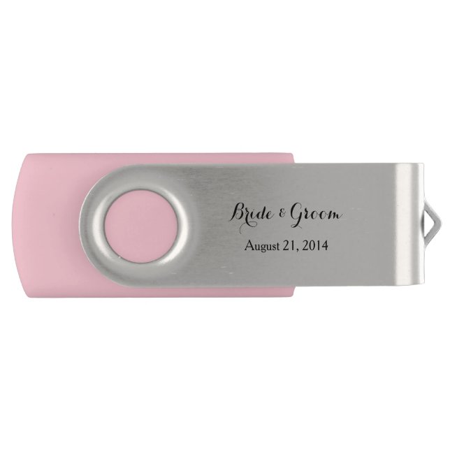Personalized Wedding Photos Antique White USB Flash Drive (Front)