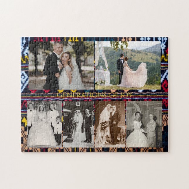Personalized Wedding Photos Generations of Joy Jigsaw Puzzle (Horizontal)