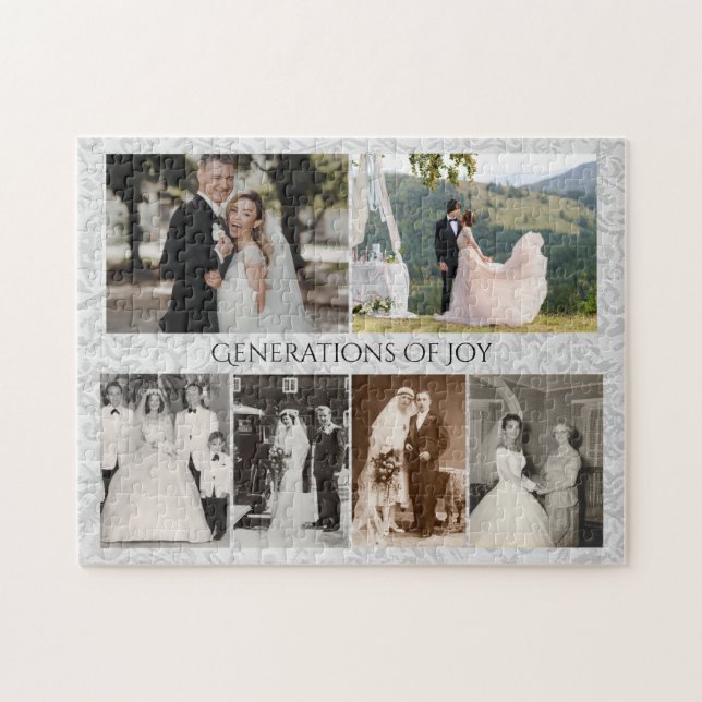 Personalized Wedding Photos Generations of Joy Jigsaw Puzzle (Horizontal)