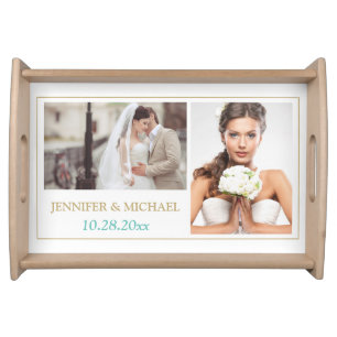 Personalized Wedding Photos Keepsake Serving Tray