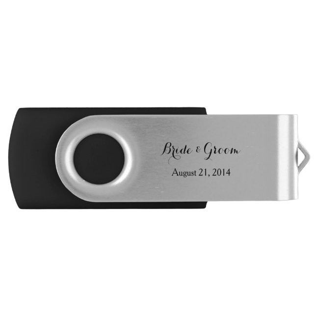 Personalized Wedding Photos USB Flash Drive (Front)