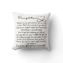 Personalized Wedding Pillow for Daughter from Mom