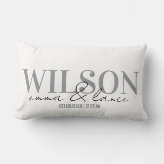 Personalized Wedding Pillow, Names & Dates  Lumbar Pillow