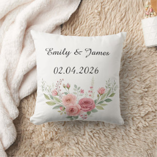 Personalized Wedding Pillow with Names & Date