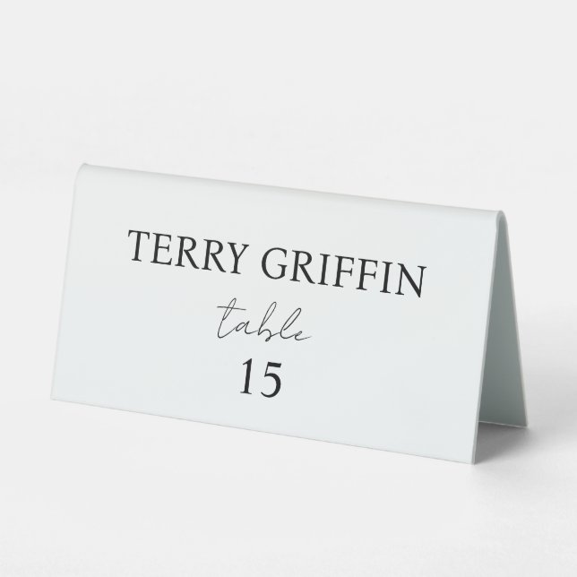 Personalized wedding place cards Table name cards Tent (Front)