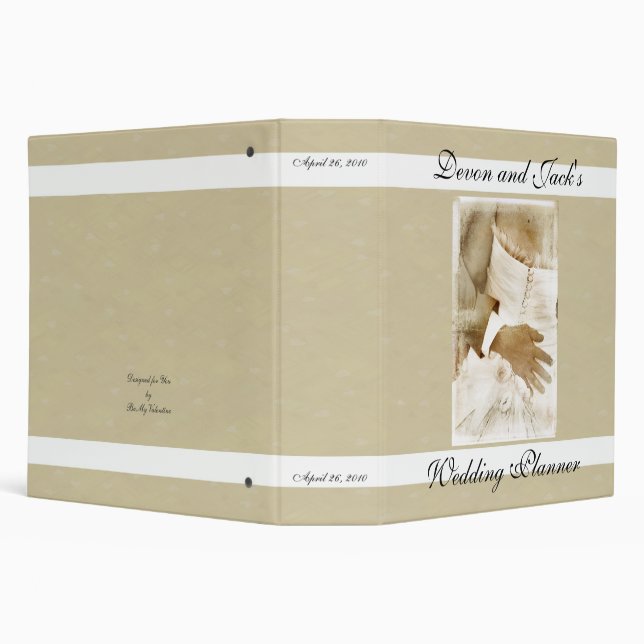 Personalized Wedding Planner 3 Ring Binder (Background)