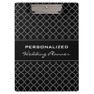 Personalized wedding planner clipboard Elegant