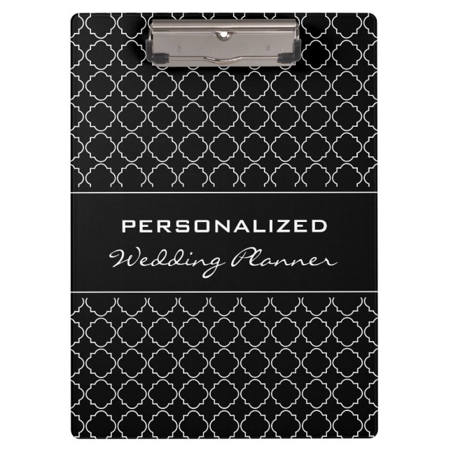 Personalized wedding planner clipboard | Elegant (Front)