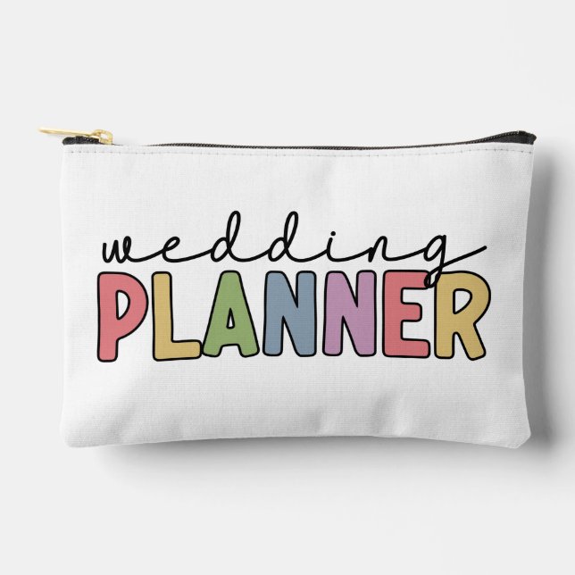 Personalized Wedding Planner Event Planner Accessory Pouch (Front)