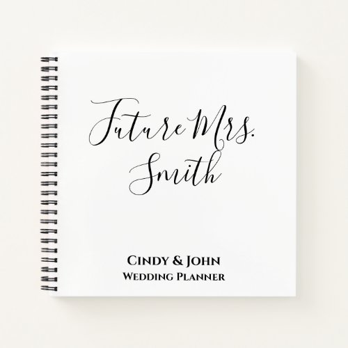 Personalized Wedding Planner Notebook