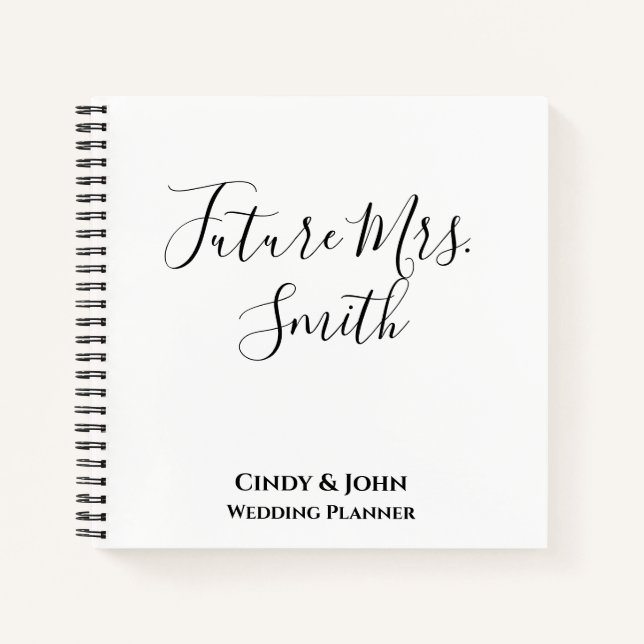 Personalized Wedding Planner Notebook (Front)