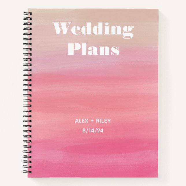 Personalized Wedding Planner Notebook (Front)