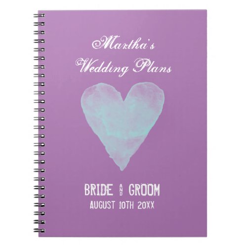 Personalized wedding planner organizer notebook