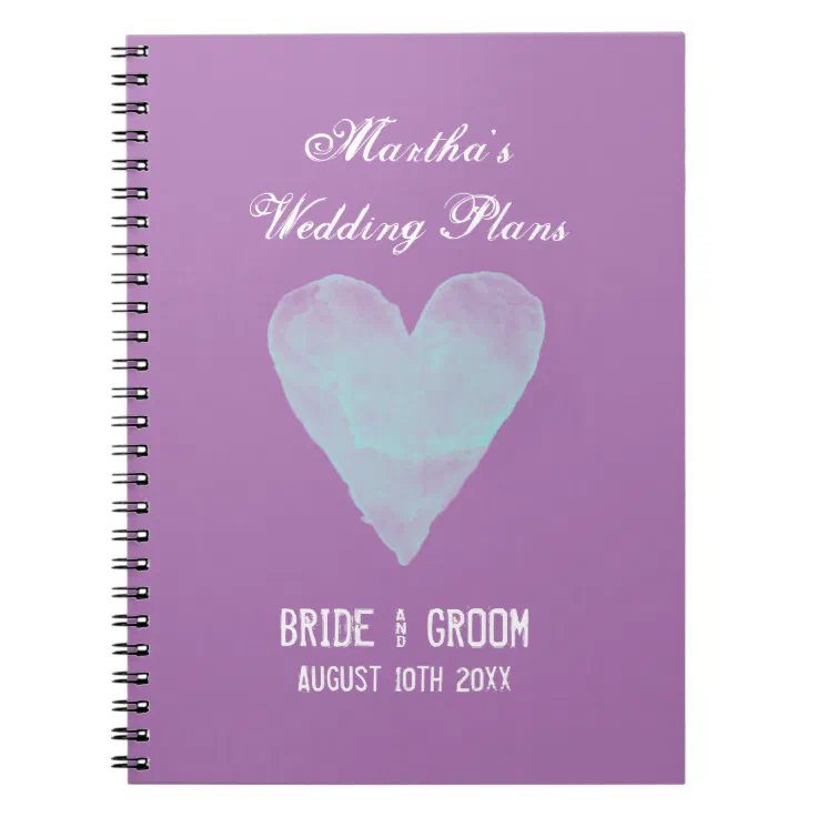 Personalized wedding planner organizer notebook Zazzle