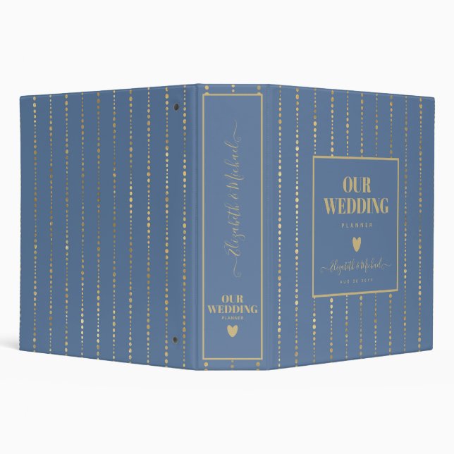 Personalized Wedding Planning Photo Keepsake 3 Ring Binder (Background)