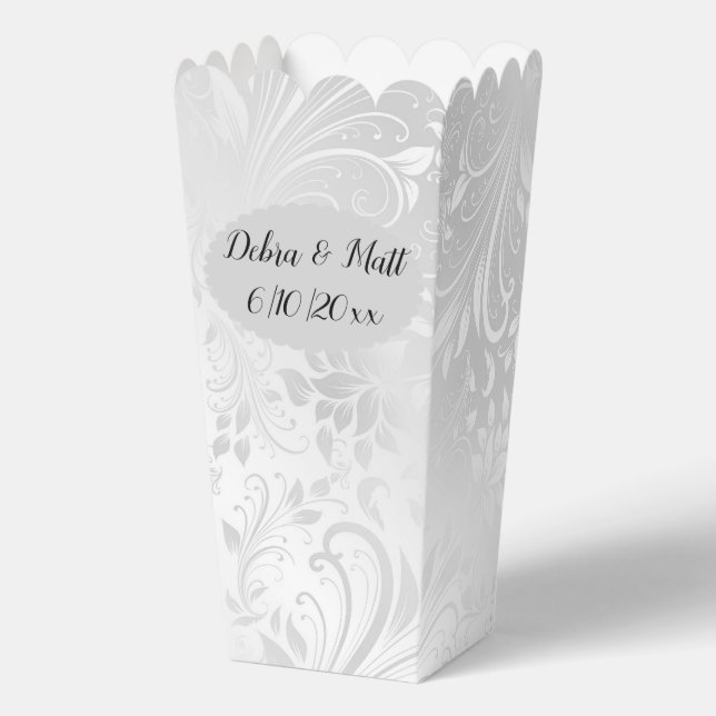 Personalized Wedding Popcorn Favor Box (Front)