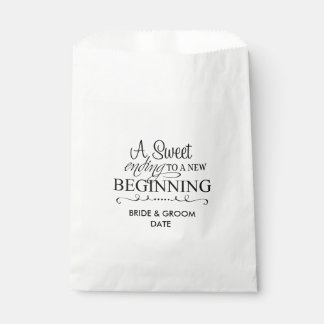 Personalized Wedding Popcorn or Candy Bar Buffet Favor Bag