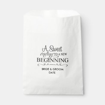 Personalized Wedding Popcorn Or Candy Bar Buffet Favor Bag by SimplySweetParties at Zazzle