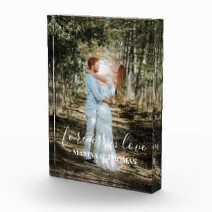 Personalized Wedding Portrait Modern Calligraphy Acrylic Award