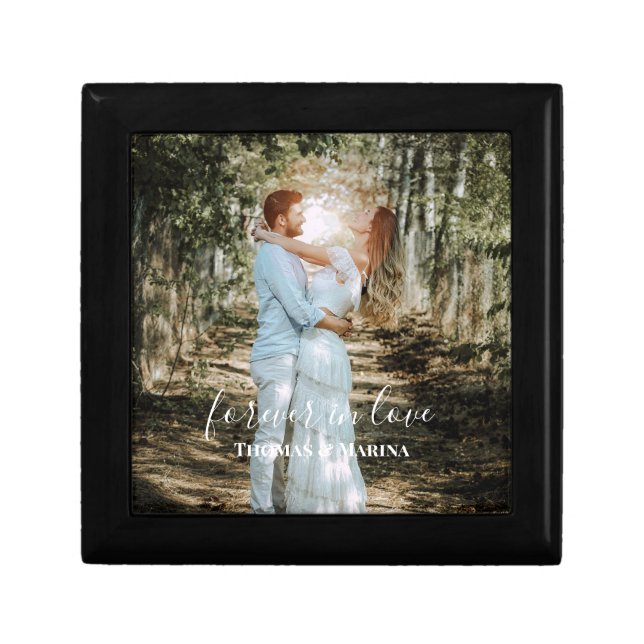 Personalized Wedding Portrait Modern Calligraphy Gift Box (Front)