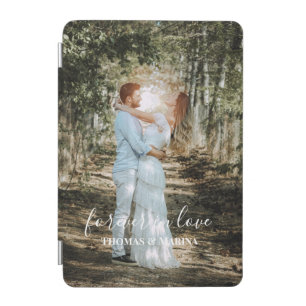 Personalized Wedding Portrait Modern Calligraphy iPad Mini Cover