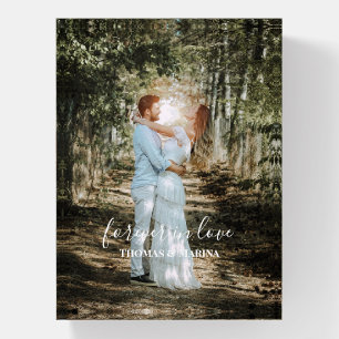 Personalized Wedding Portrait Modern Calligraphy Paperweight