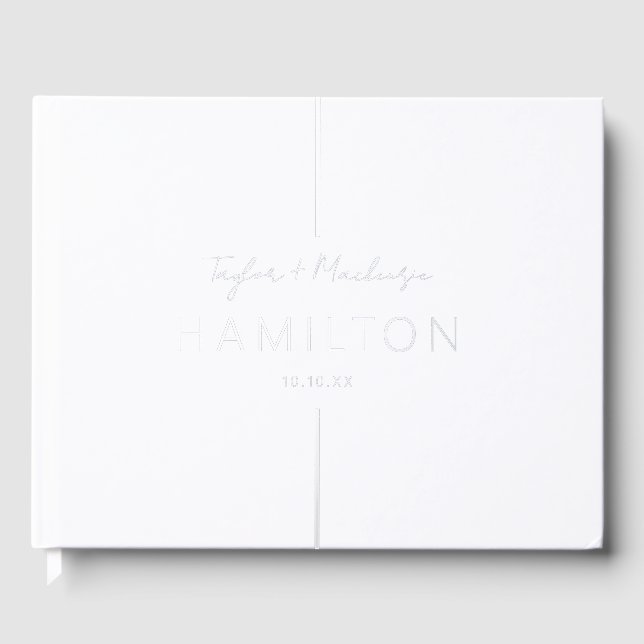 Personalized Wedding Real Foil Guest Book (Front)