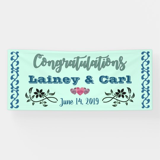 Personalized Wedding Reception Banner Zazzle Com