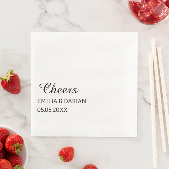 Personalized Wedding Reception Cocktail Rehearsal  Paper Dinner Napkins (Insitu)