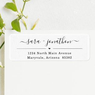 Personalized Wedding Return Address Labels