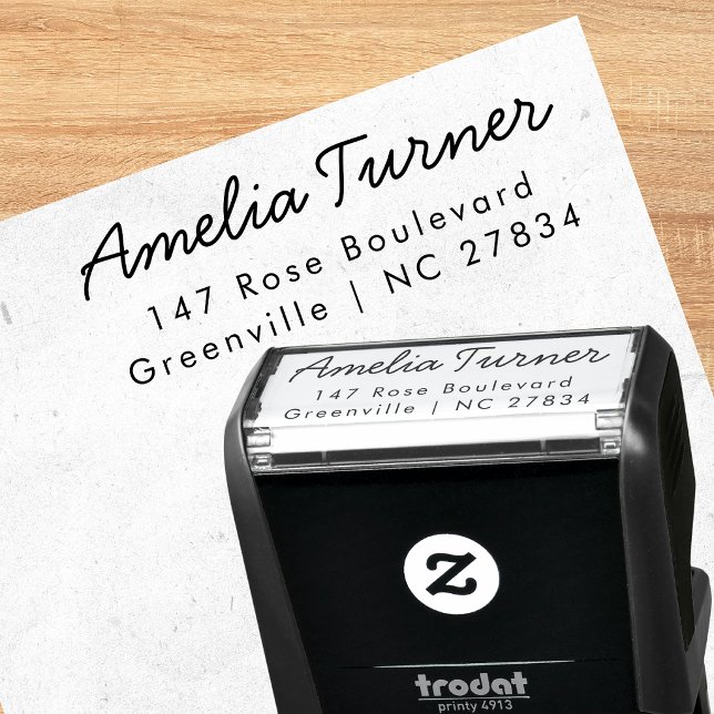Personalized Wedding Return Address Rubber Stamp (Creator Uploaded)