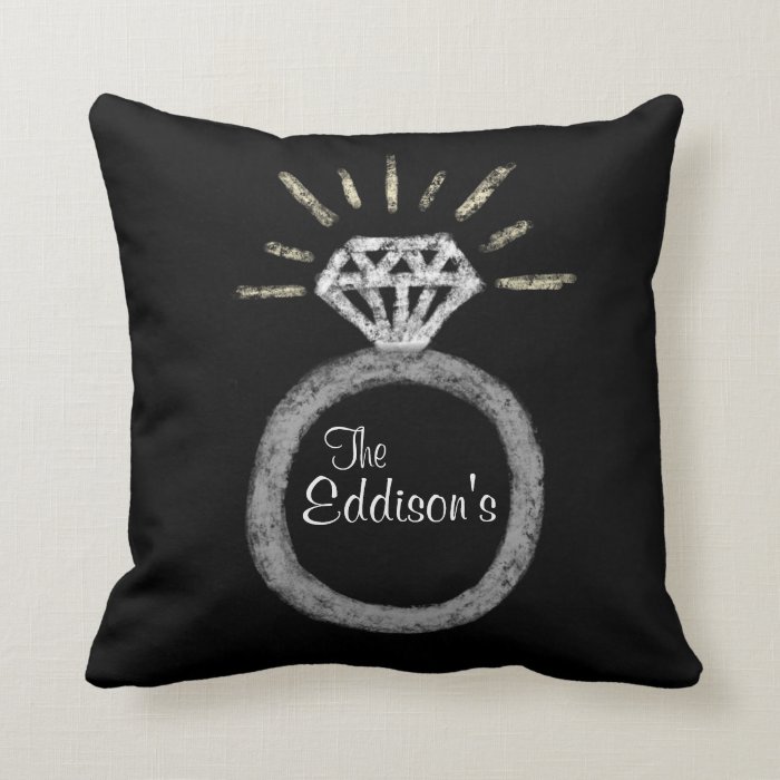 Download Personalized Wedding Ring Family Pillow | Zazzle