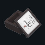 Personalized Wedding Ring Gift Box<br><div class="desc">Modern minimalist wedding ring box for the prospective bride and groom. Modern minimalist engagement with signature red heart.</div>