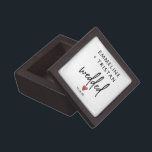 Personalized Wedding Ring Gift Box<br><div class="desc">Modern minimalist wedding ring box for the prospective bride and groom. Modern minimalist engagement with signature red heart.</div>