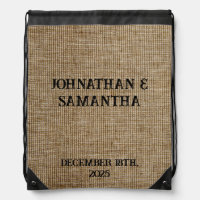 Personalized wedding rustic burlap nature pattern