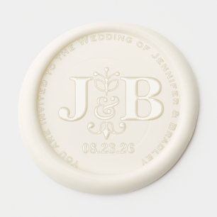 Personalized Wedding Save the Date Wax Seal Sticker