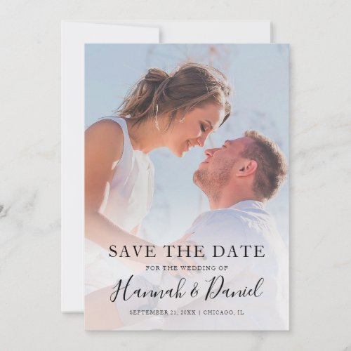 Personalized Wedding Save the Date with Photo