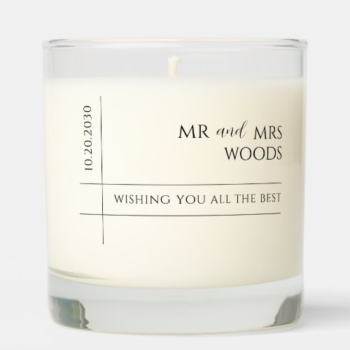 Personalized Wedding Scented Jar Candle