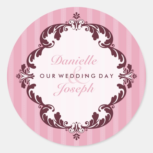 PERSONALIZED WEDDING SEAL :: flourish deluxe 2 (Front)